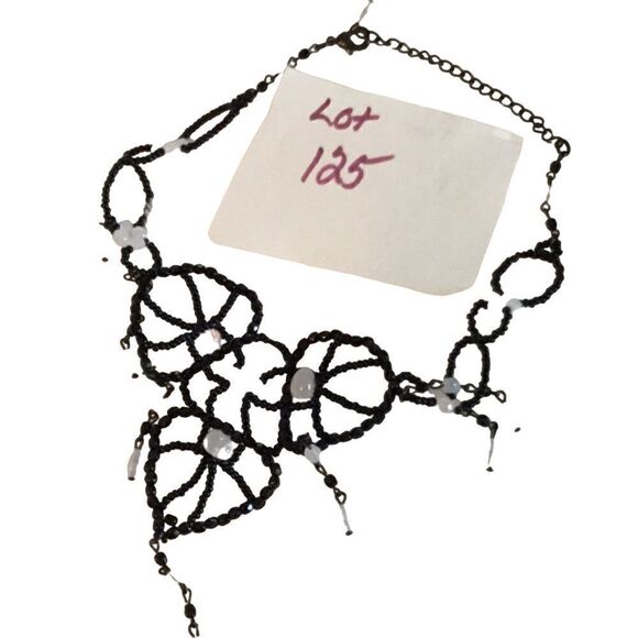 QVC glass beaded necklace, chocker style - Picture 8 of 8